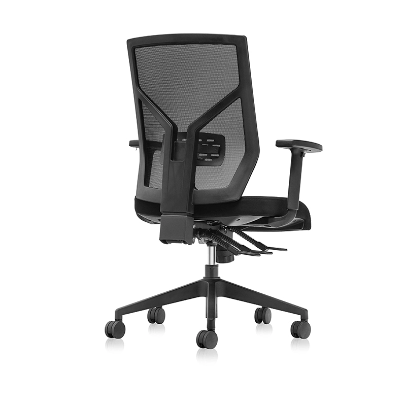 Black Mesh Back and Seat Ergonomic Office Chair with Arms-T1 Kick