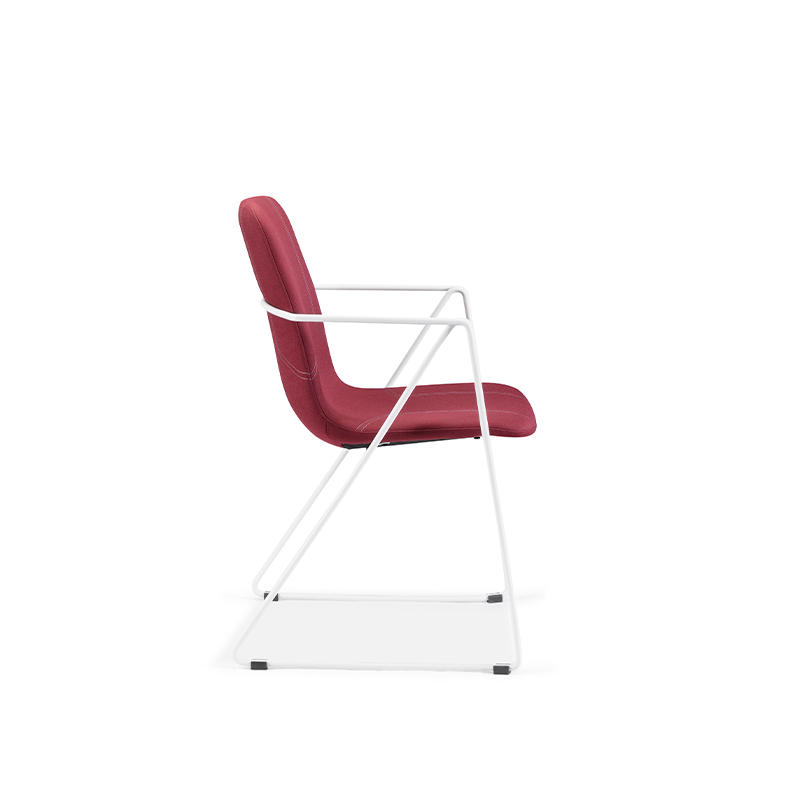 Modern Fabric Office Visitor Chair with Arms-V6-TRA-SW