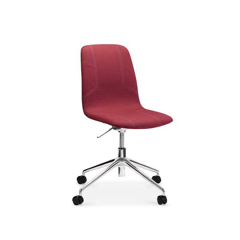 Gray No Arms Armless Ergonomic Task Chair with Wheels-V6-TS Era 