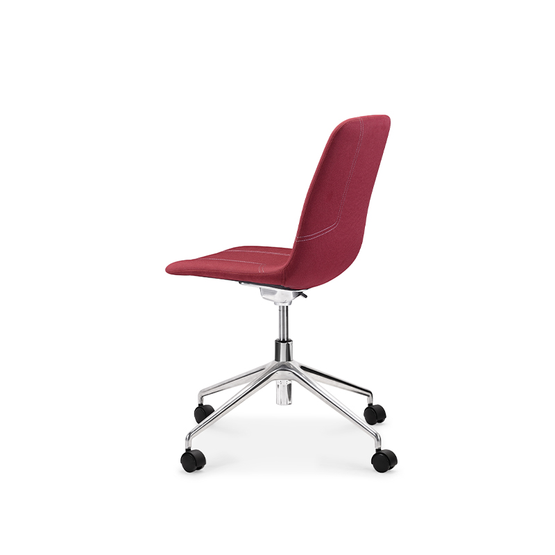 Gray No Arms Armless Ergonomic Task Chair with Wheels-V6-TS Era 