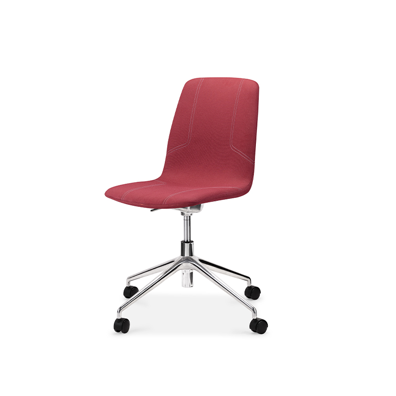 Gray No Arms Armless Ergonomic Task Chair with Wheels-V6-TS Era 