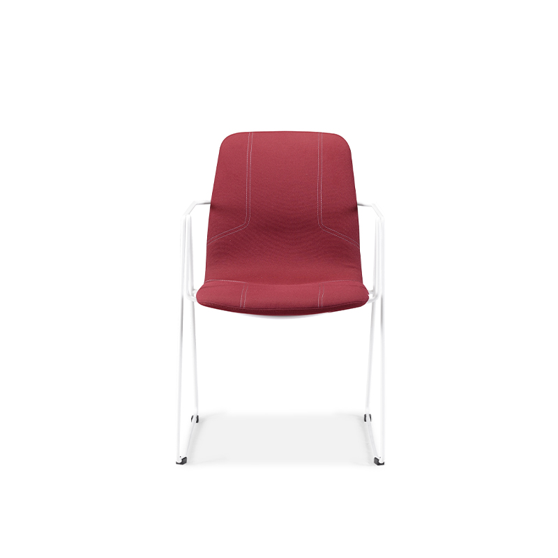 Modern Fabric Office Visitor Chair with Arms-V6-TRA-SW