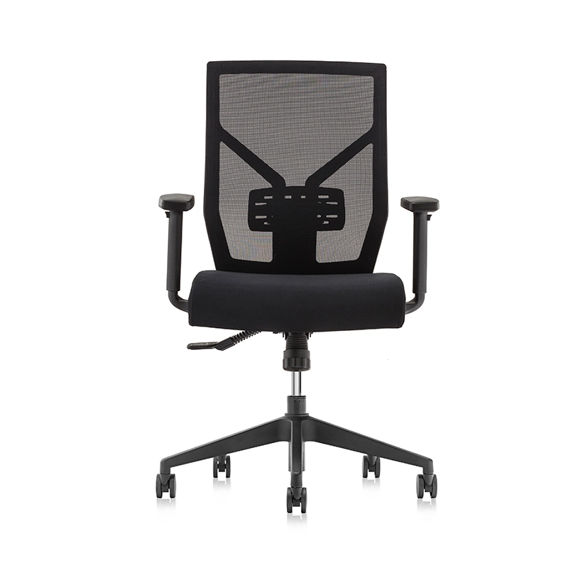 Black Mesh Back and Seat Ergonomic Office Chair with Arms-T1 Kick