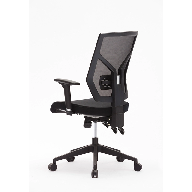 Black Mesh Back and Seat Ergonomic Office Chair with Arms-T1 Kick