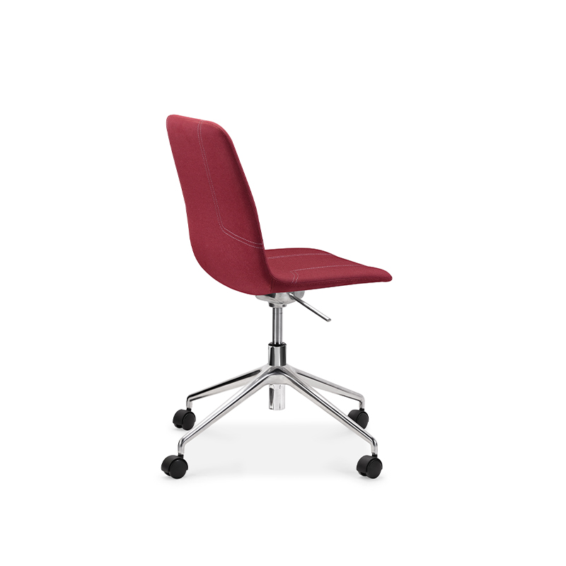 Gray No Arms Armless Ergonomic Task Chair with Wheels-V6-TS Era 