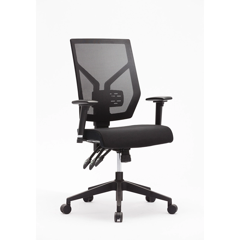 Black Mesh Back and Seat Ergonomic Office Chair with Arms-T1 Kick