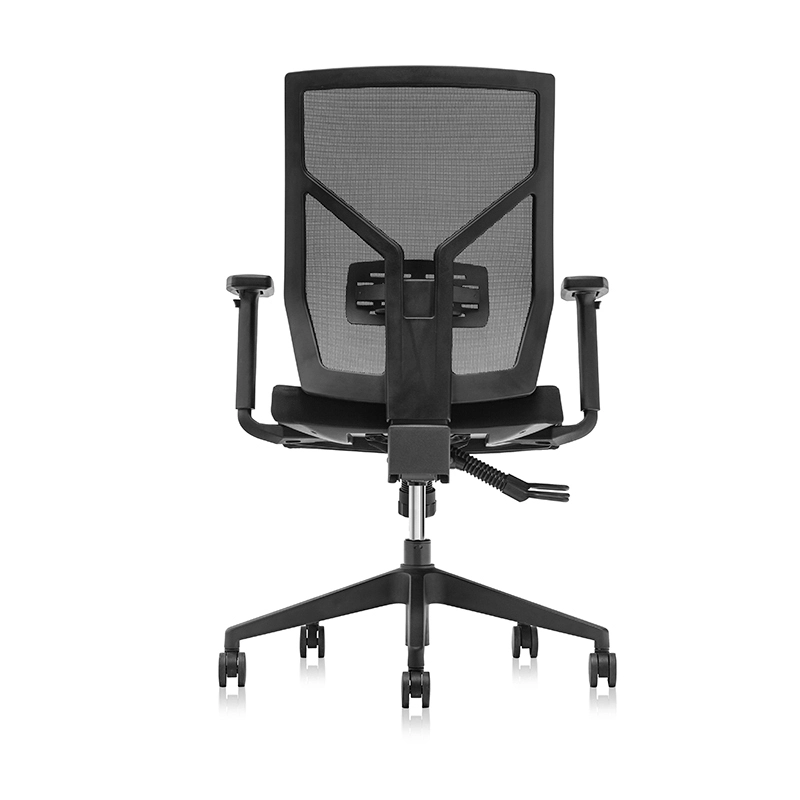 Black Mesh Back and Seat Ergonomic Office Chair with Arms-T1 Kick