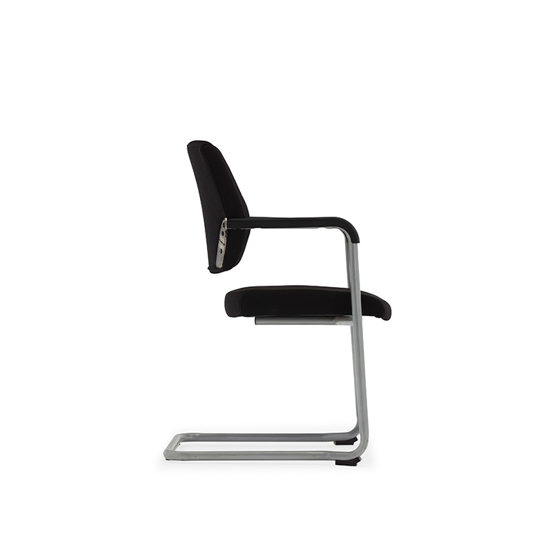 Modern Black Visitor Chair with Armrest-V2-CT-CH