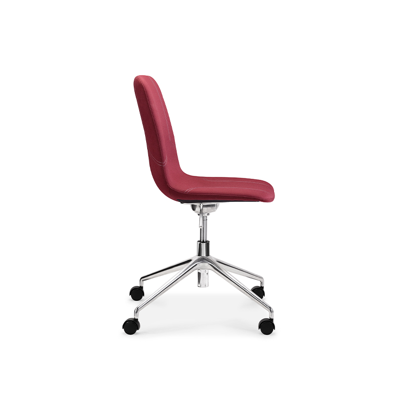 Gray No Arms Armless Ergonomic Task Chair with Wheels-V6-TS Era 